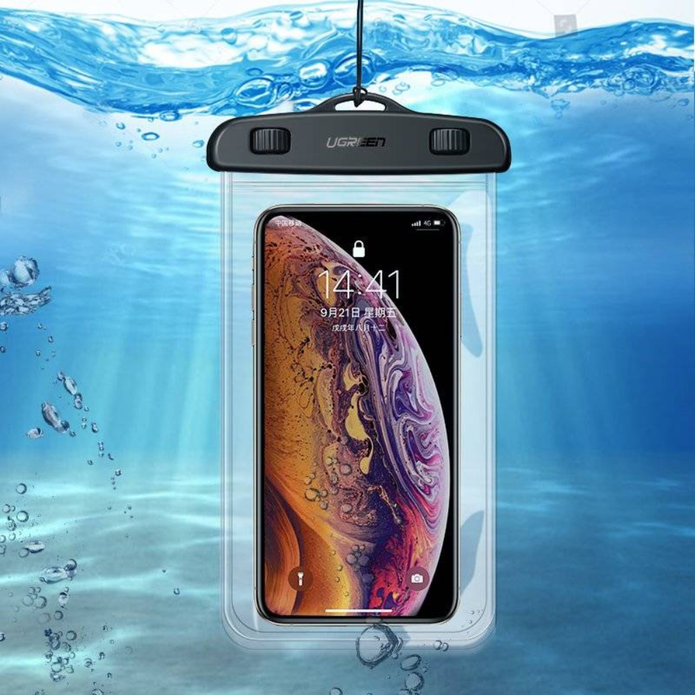 img Funda Ugreen Universal Impermeable Proteccion IPX8 Compatible con Cualquier Celular Resiste 30M bajo el Agua 60959
