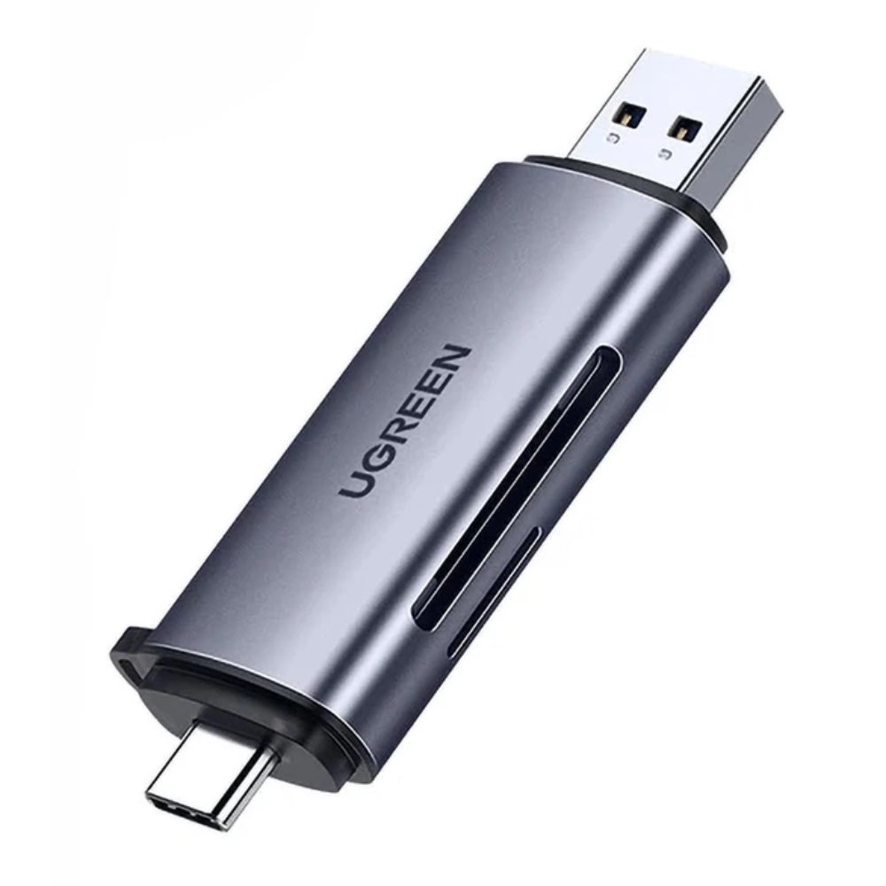 Lector de Tarjetas Ugreen Permite leer Micro SD y SD Doble Puerto USB-A y USB-C 50706