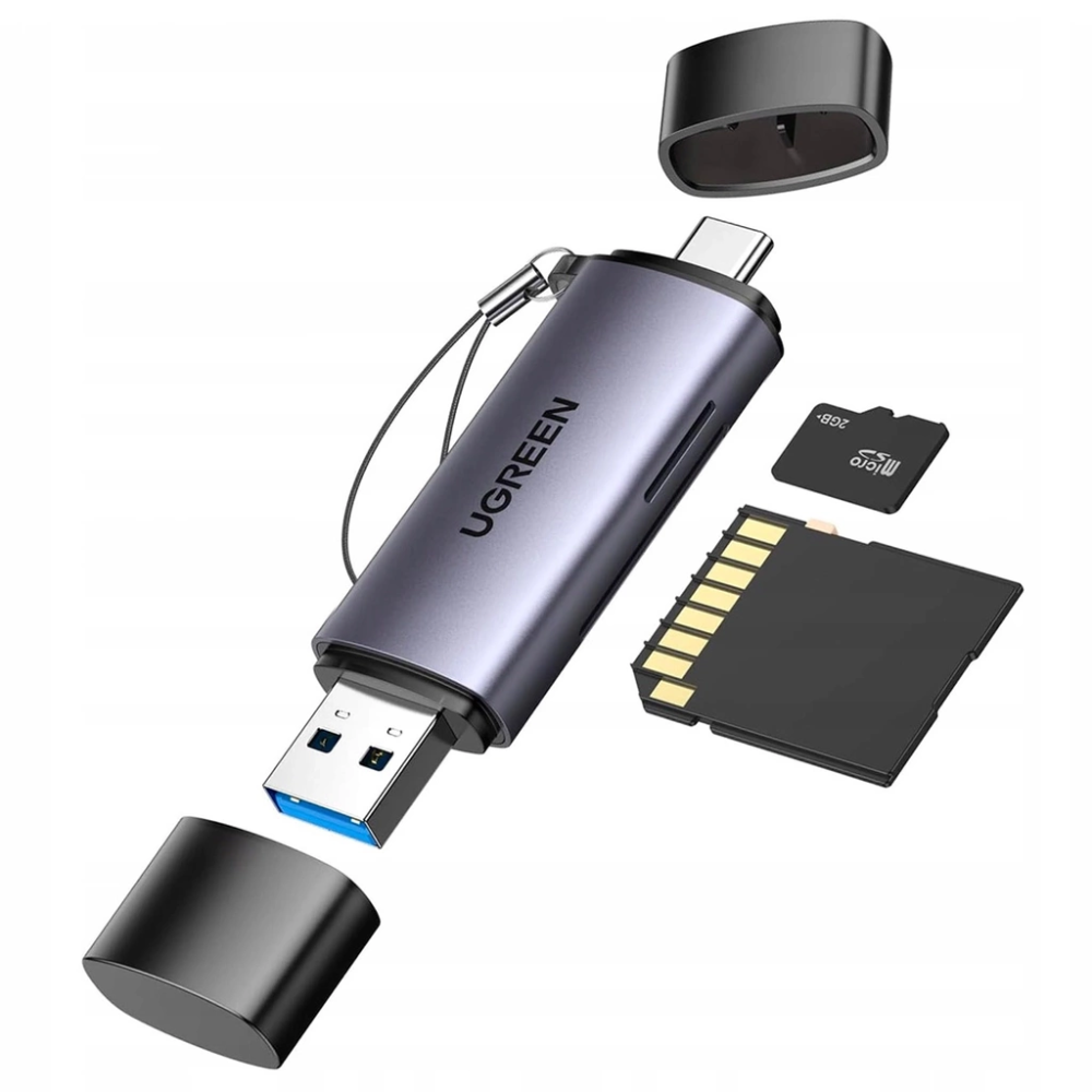 img Lector de Tarjetas Ugreen Permite leer Micro SD y SD Doble Puerto USB-A y USB-C 50706