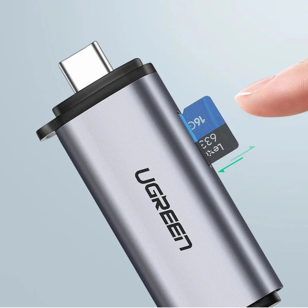img Lector de Tarjetas Ugreen Permite leer Micro SD y SD Doble Puerto USB-A y USB-C 50706