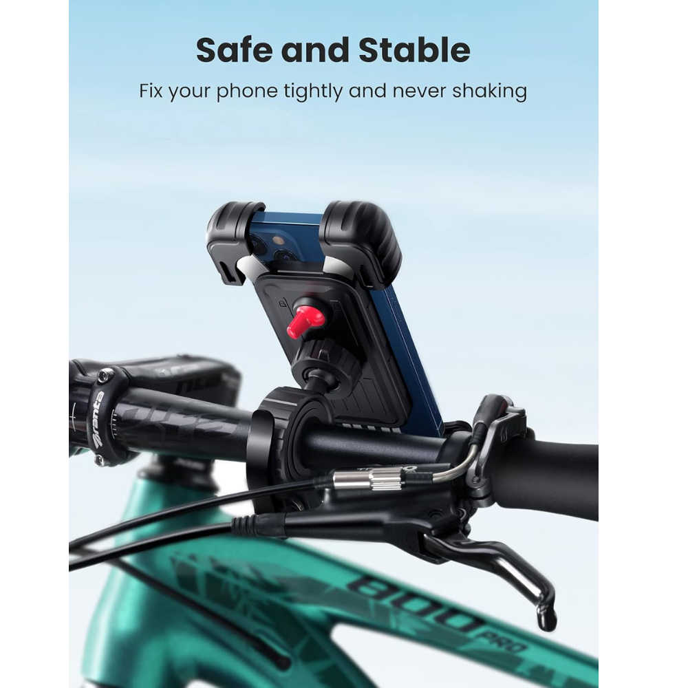 img Soporte de Bicicleta Ugreen Universal Compatible con Celulares de 4.6 a 6.8" Seguridad en 4 esquinas Rotacion 360 grados 60548