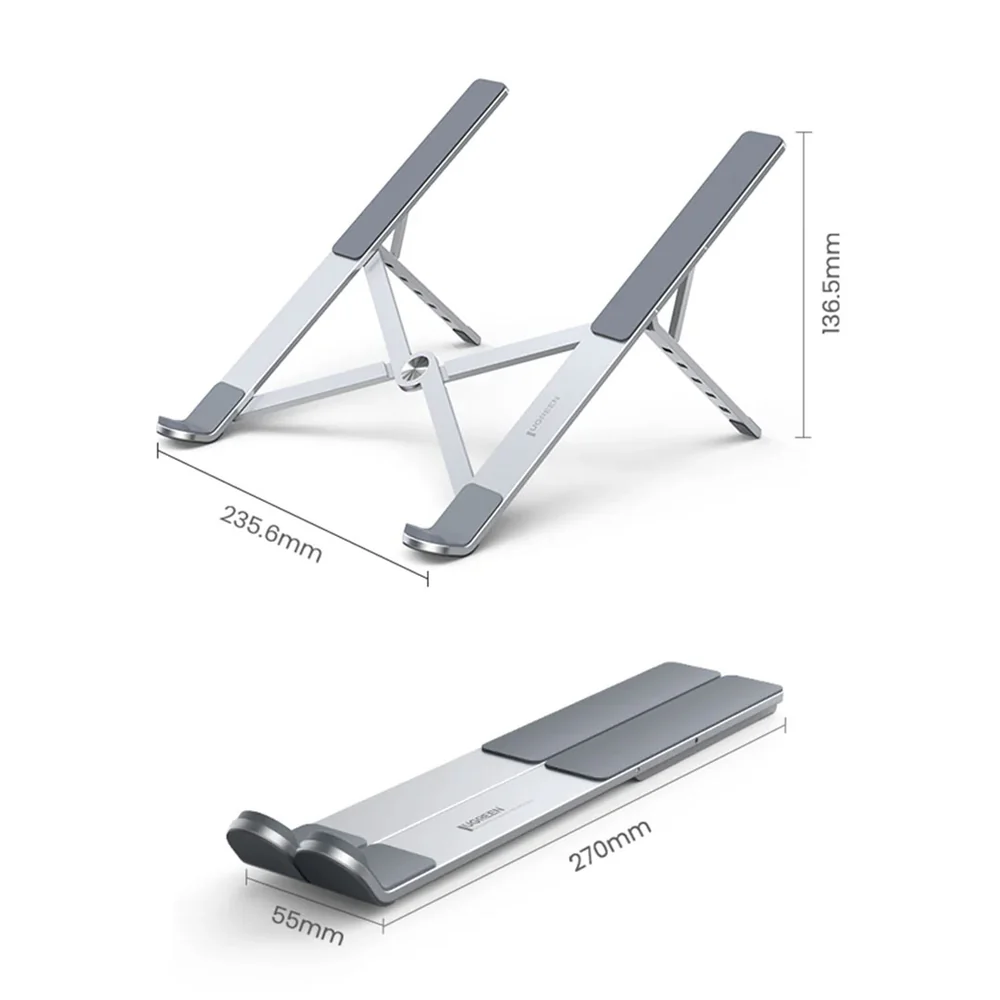 img Soporte para Laptop Ugreen de Aluminio Diseño Ergonomico y Plegable soporta hasta 17.3" con 5 Alturas Regulables 40289