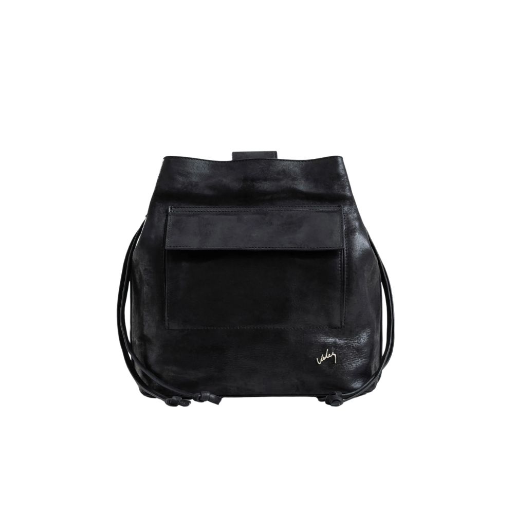 Cartera de Cuero Negro Vélez 