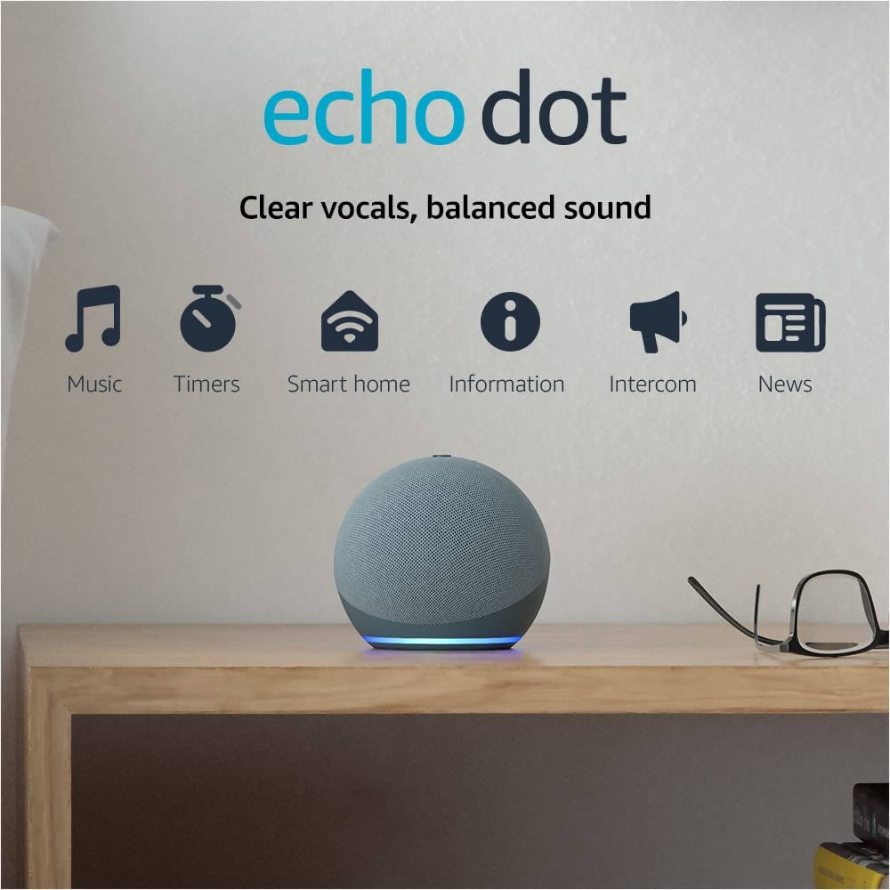 img Parlante Inteligente Amazon Echo Dot 5ta Generacion Color Azul 840080527079
