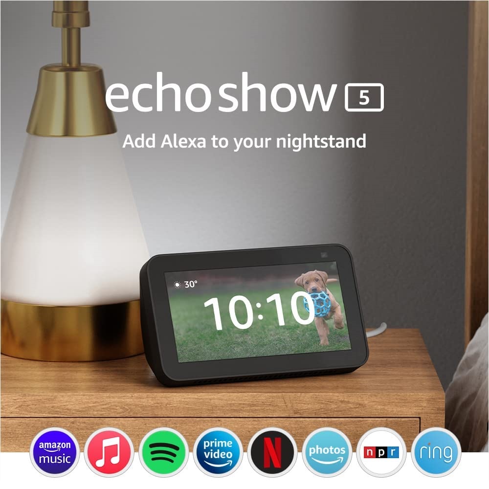 Asistente Virtual Amazon Echo Show 5 2da Gen Pantalla Inteligente Color Negro 840080509914