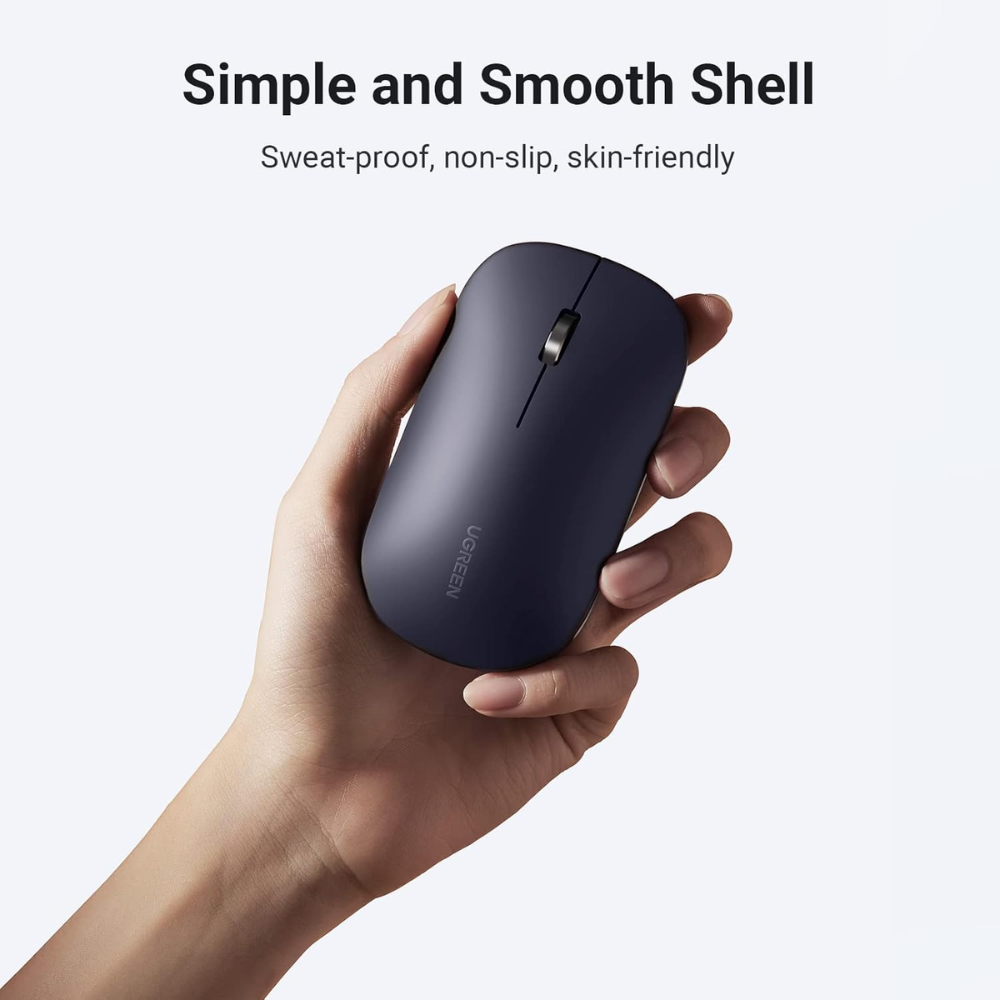 img Mouse Ugreen Inalambrico 2.4GHz Ultra Slim hasta 4000 DPI Bluetooth 5.0 con 5 Botones color Negro 90372