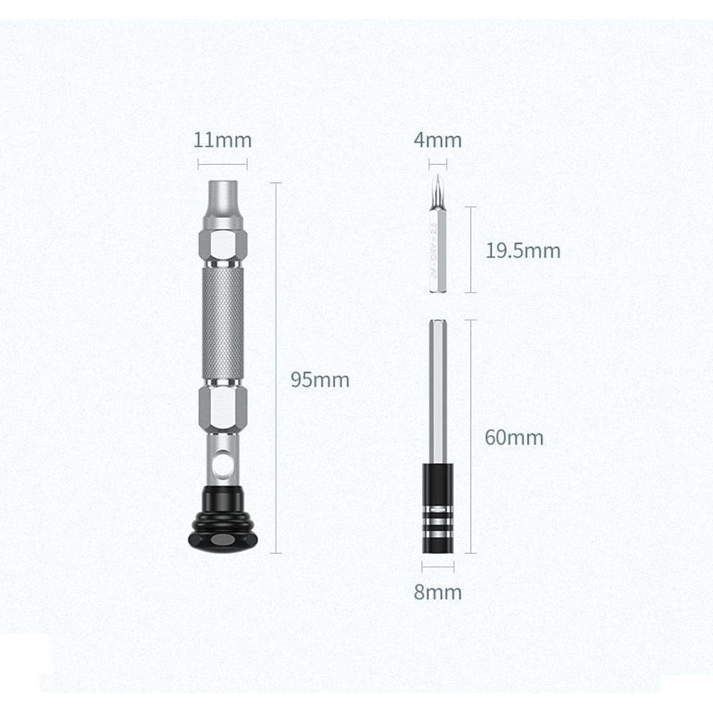 img Set de Destornilladores Ugreen 38 en 1 Material de Aluminio Brocas de Forja de Acero para reparar Telefonos y Equipos Electronicos 80459