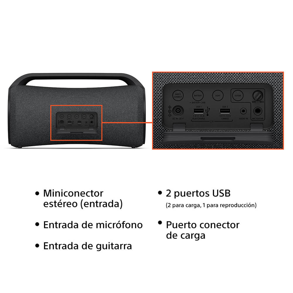 img Parlante inalámbrico portátil XG500 Sony de la serie X
