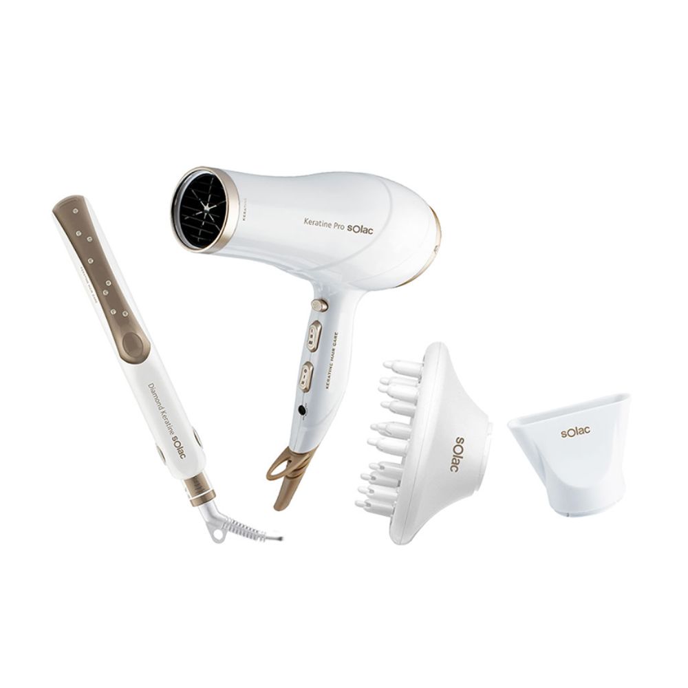 Kit Keratine Solac – Secadora + Alisadora 