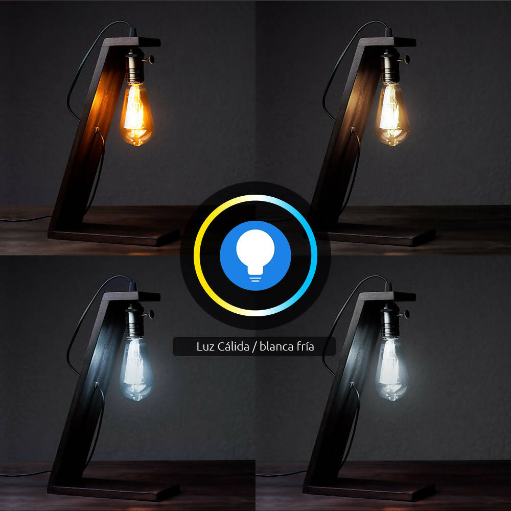img Foco LED Nexxt Inteligente Regulable Filamento tipo Ambar WiFi compatible con Alexa y Google rosca E26 E27 de 8W NHB-A520