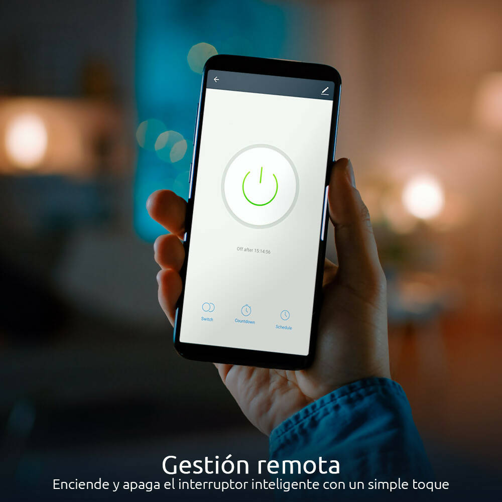 img Interruptor Inteligente Nexxt para 1 Circuito conectividad Wi-Fi Google Home y Alexa NHE-S100