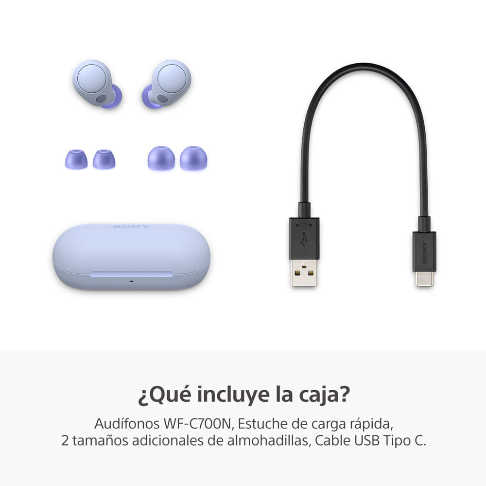 img Audífonos Bluetooth Sony con Cancelación de Ruido WF-C700N