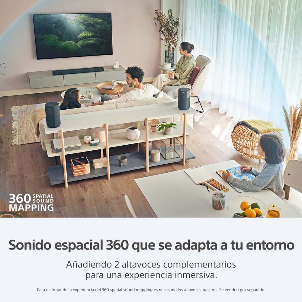 img Barra de sonido Sony 3.1 canales con tecnología 360 Spatial Sound HT-A3000