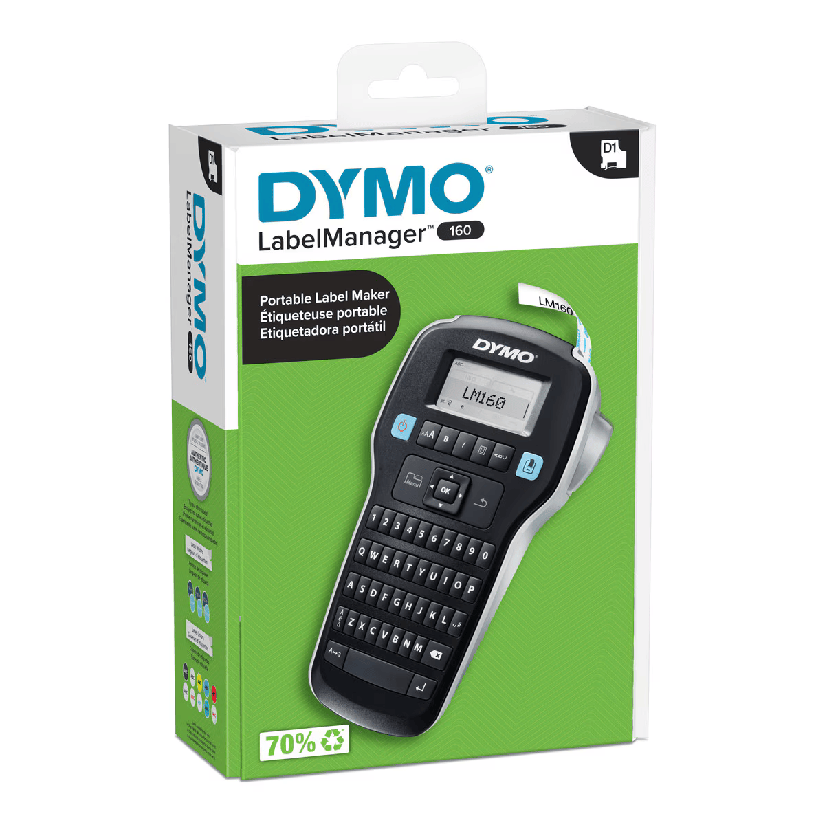 img Etiquetadora Dymo Labelmanager 160 Negro Incluye 1 Cinta 2175086