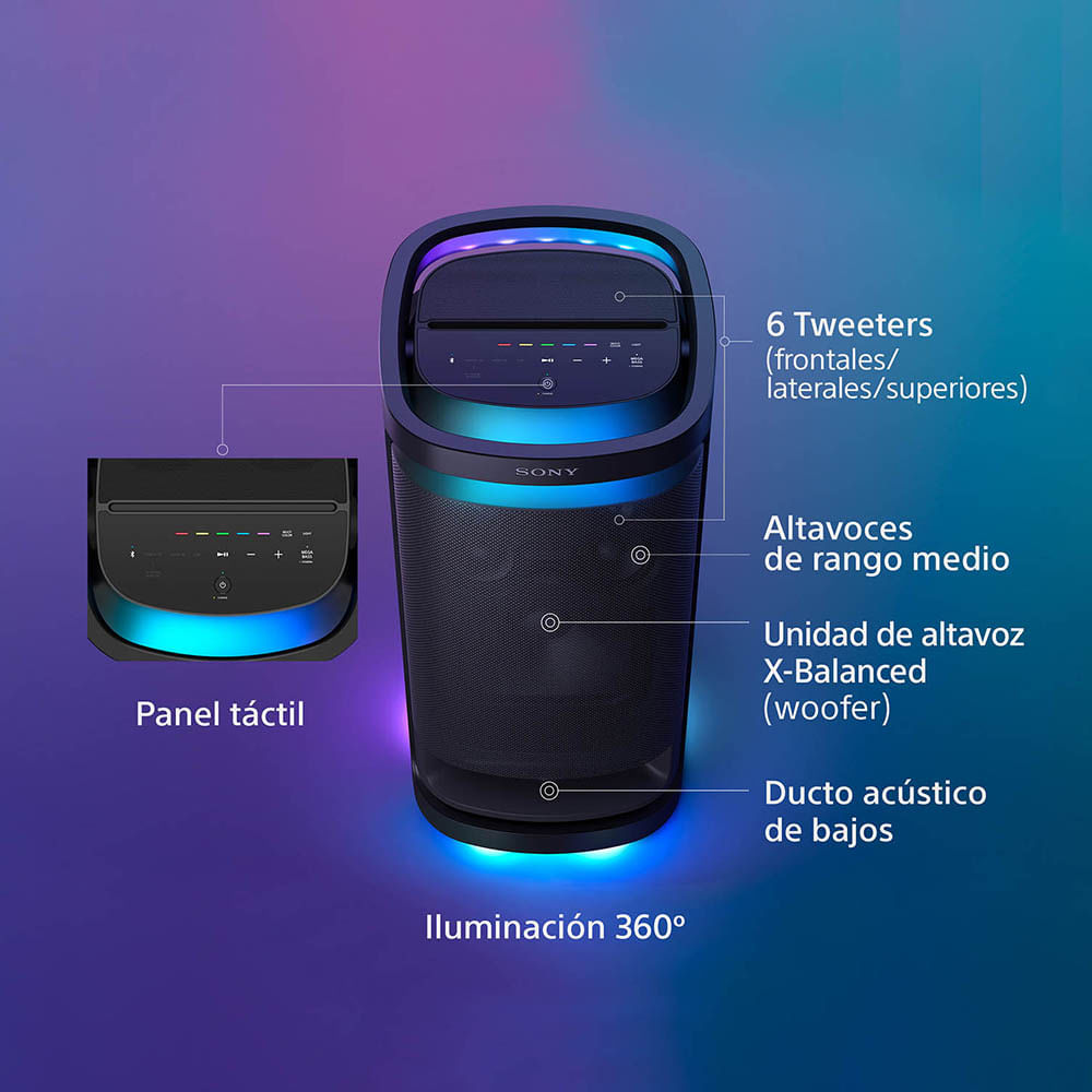 img Parlante Sony con Bluetooth XV900 de Alta Potencia