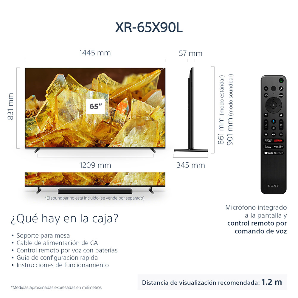 img LED 65" Smart TV Sony 4K Full Array KD-65X90L