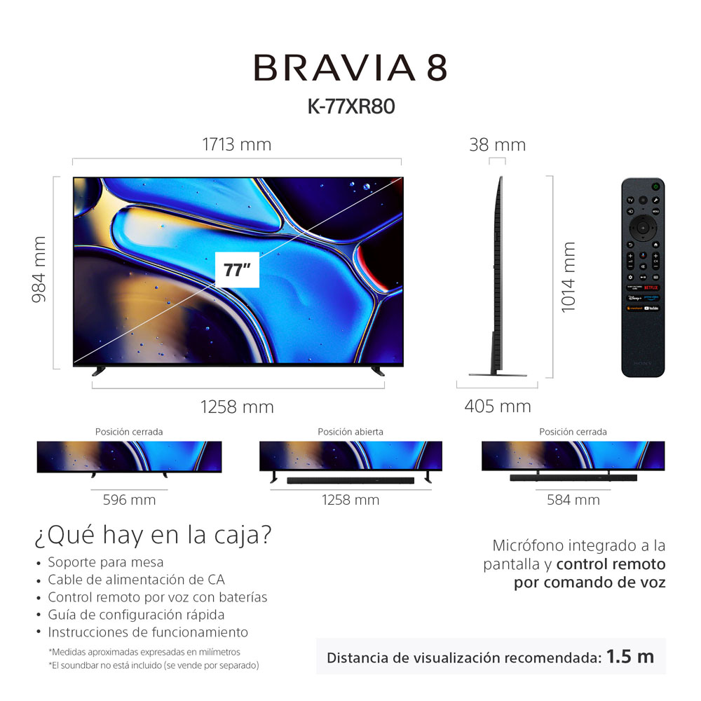 img LED 77" Smart TV Sony Bravia 8 4K HDR K-77XR80
