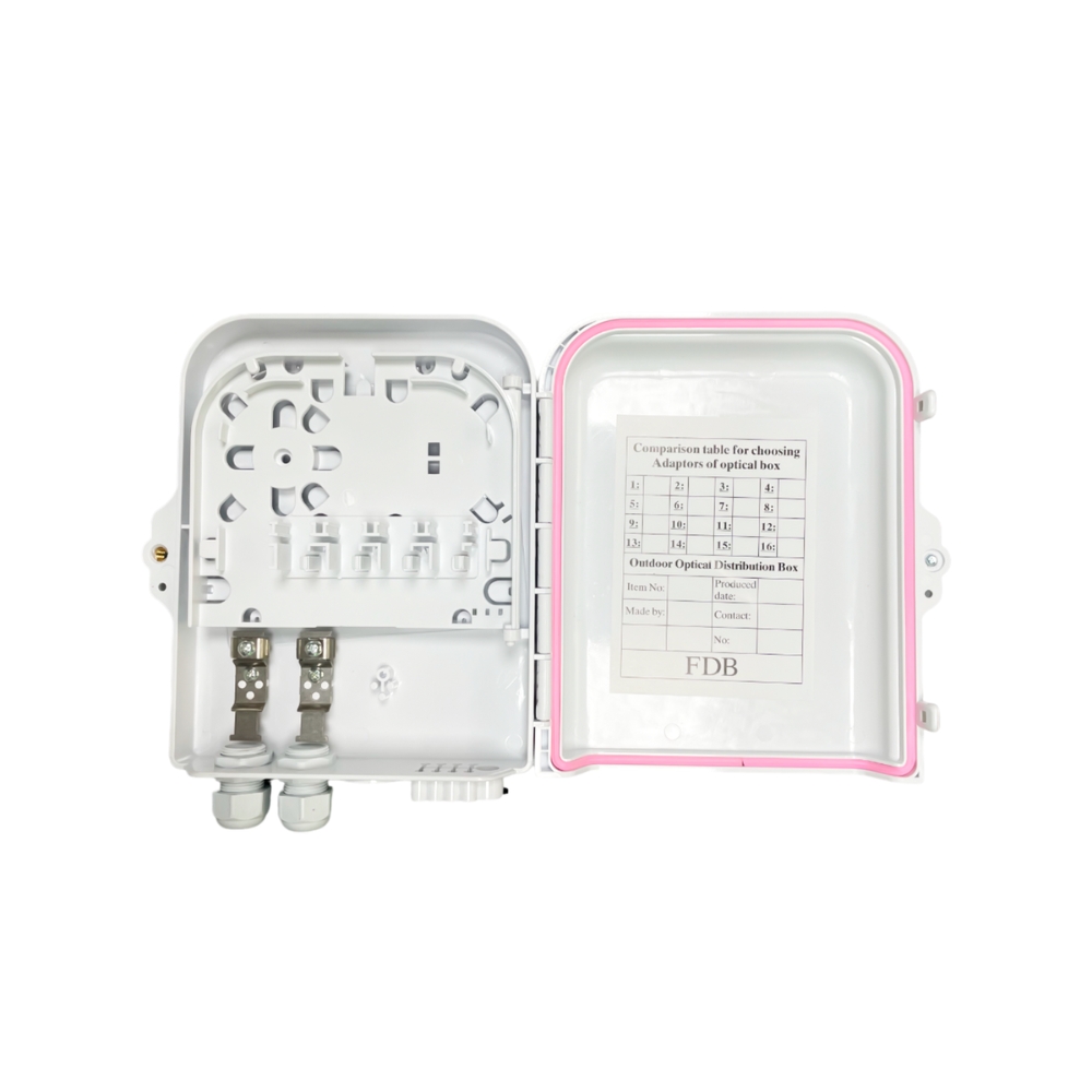 img Caja de Distribucion Dimax de Fibra Optica FTTH de 8 Puertos LC SC FC IP65 color Blanco C728
