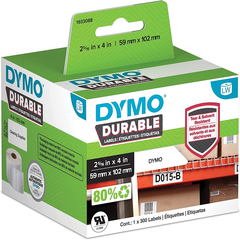 img Etiqueta Dymo Labelwriter Durable 300 Piezas de 59mm x 102mm 1933088
