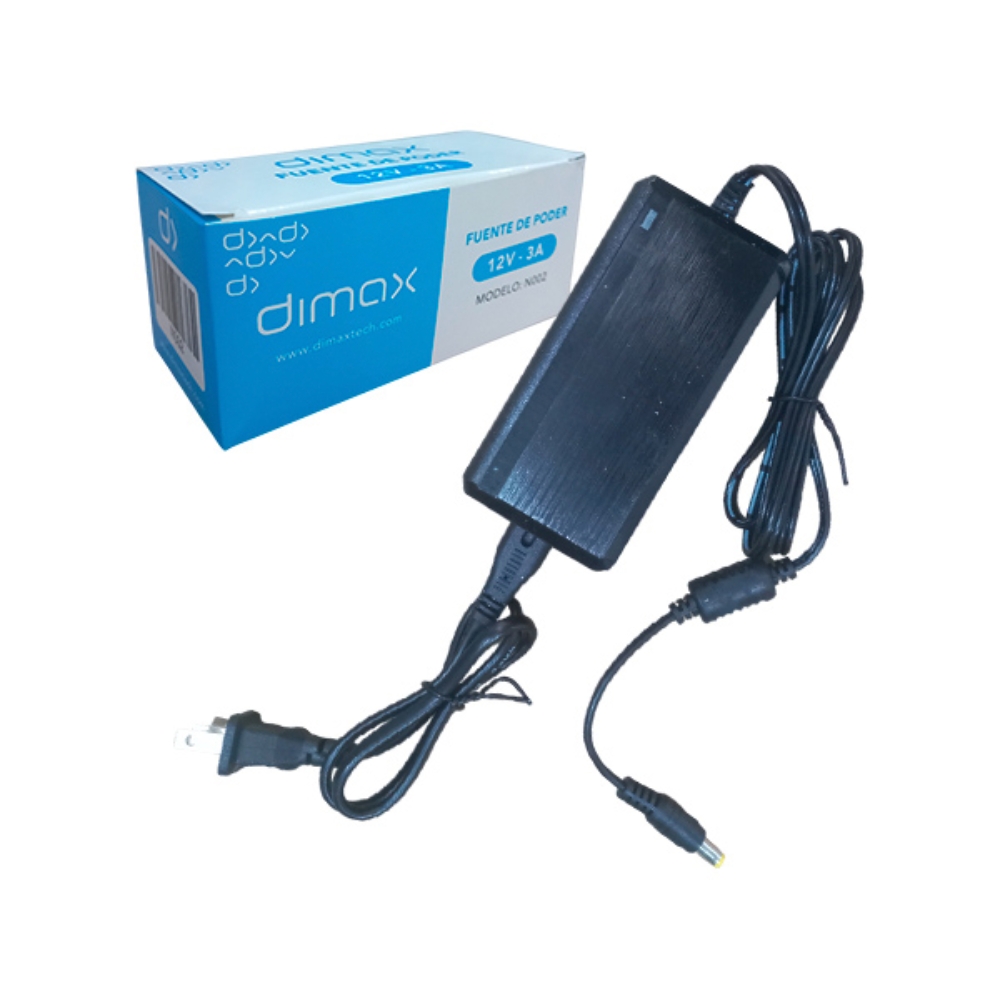 img Fuente de Poder Dimax Salida 12Vdc 3Amp Soporta Camara Chapa y Control de Acceso N002