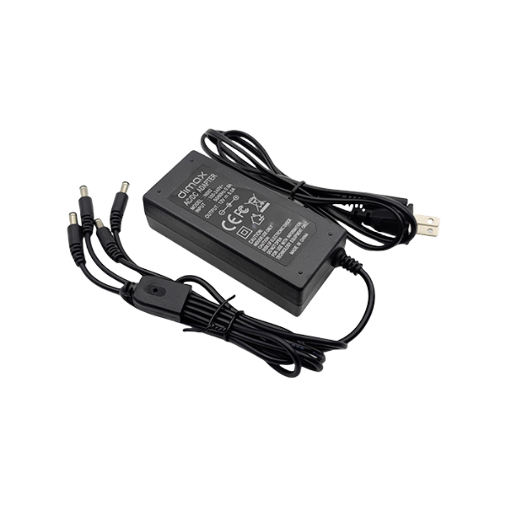 img Fuente de Poder Dimax Salida 12Vdc 5Amp 4 Canales Soporta Camara Chapa y Control de Acceso N092