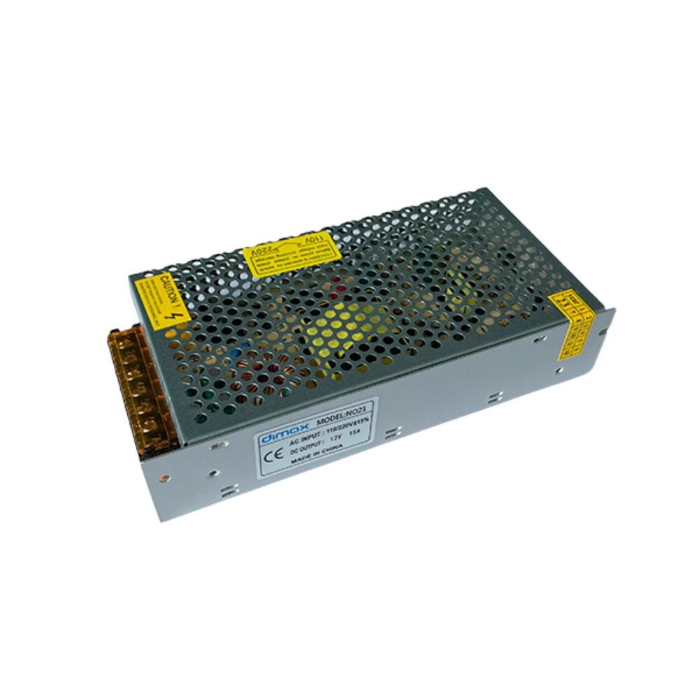 img Fuente de Poder Dimax Tipo Rejilla Salida 12Vdc 15Amp Bornera de Conexion General Soporta Camara Chapa y Control de Acceso N021
