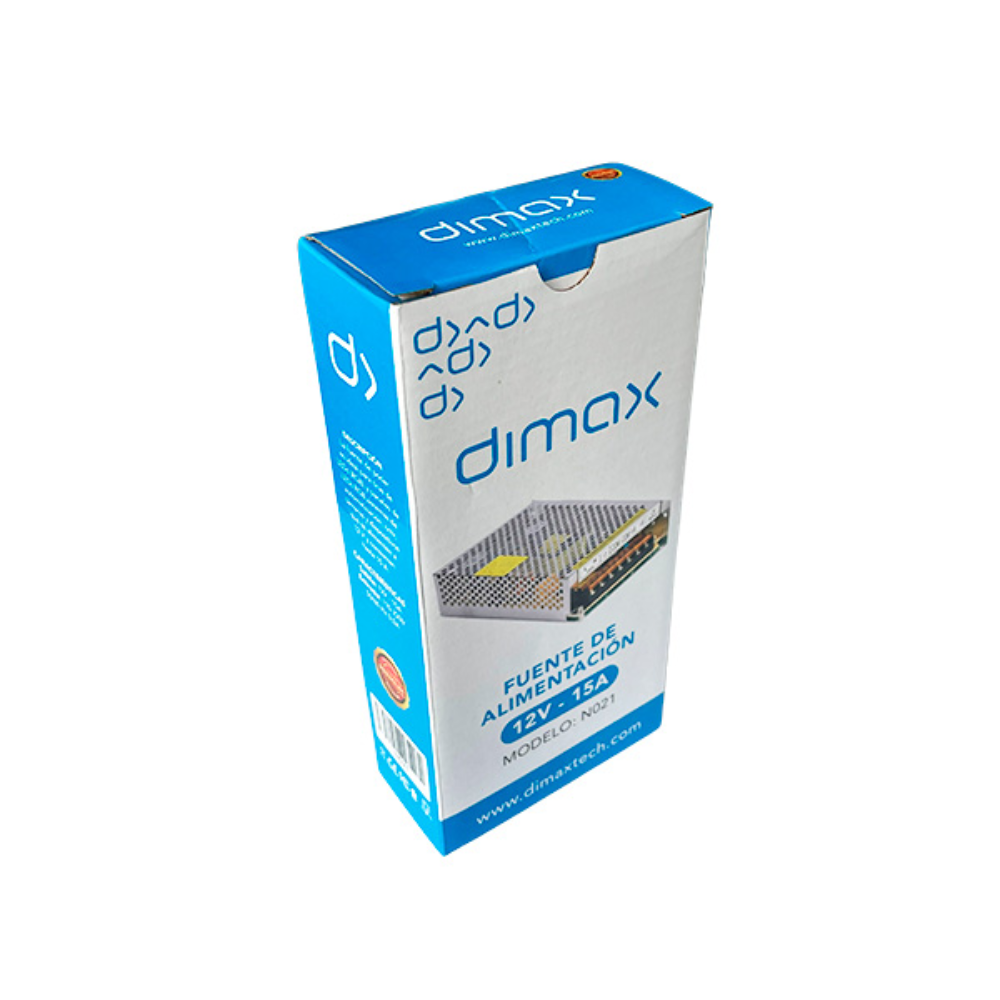 img Fuente de Poder Dimax Tipo Rejilla Salida 12Vdc 15Amp Bornera de Conexion General Soporta Camara Chapa y Control de Acceso N021