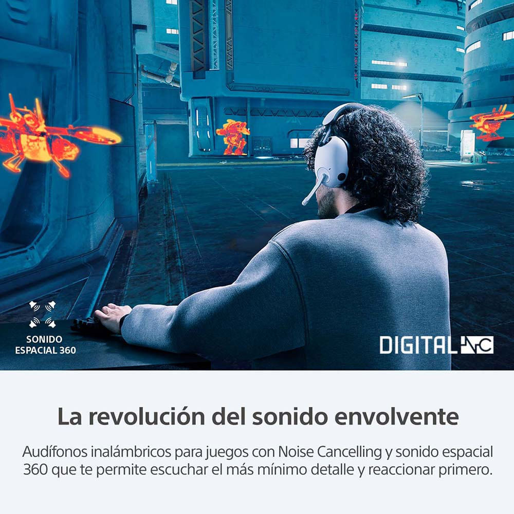 img Audífonos Bluetooth Sony con Microfono y Cancelación de Ruido para Juegos INZON3 H9