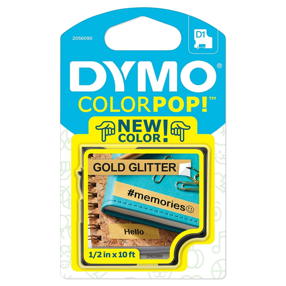 img Cinta Dymo D1 Labelmanager Color Pop Negro sobre Dorado 12mm x 3m 2056090