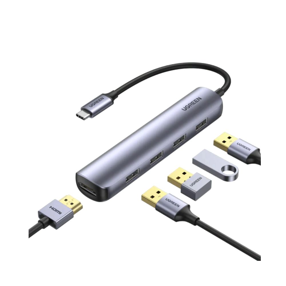 img Hub Multipuertos Ugreen USB + HDMI Ultradelgado