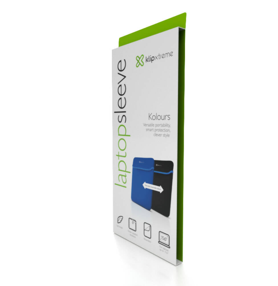 img Funda para Laptop Klip-Xtreme hasta 15.6" de Neopreno, Impermeable Reversible KNS-415BL
