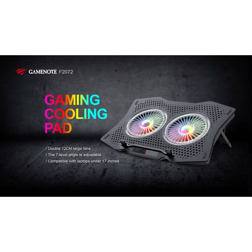 img Soporte Cooler Havit para Laptop hasta 16" con 2 Ventiladores y 2 Puertos USB-A HV-F2072