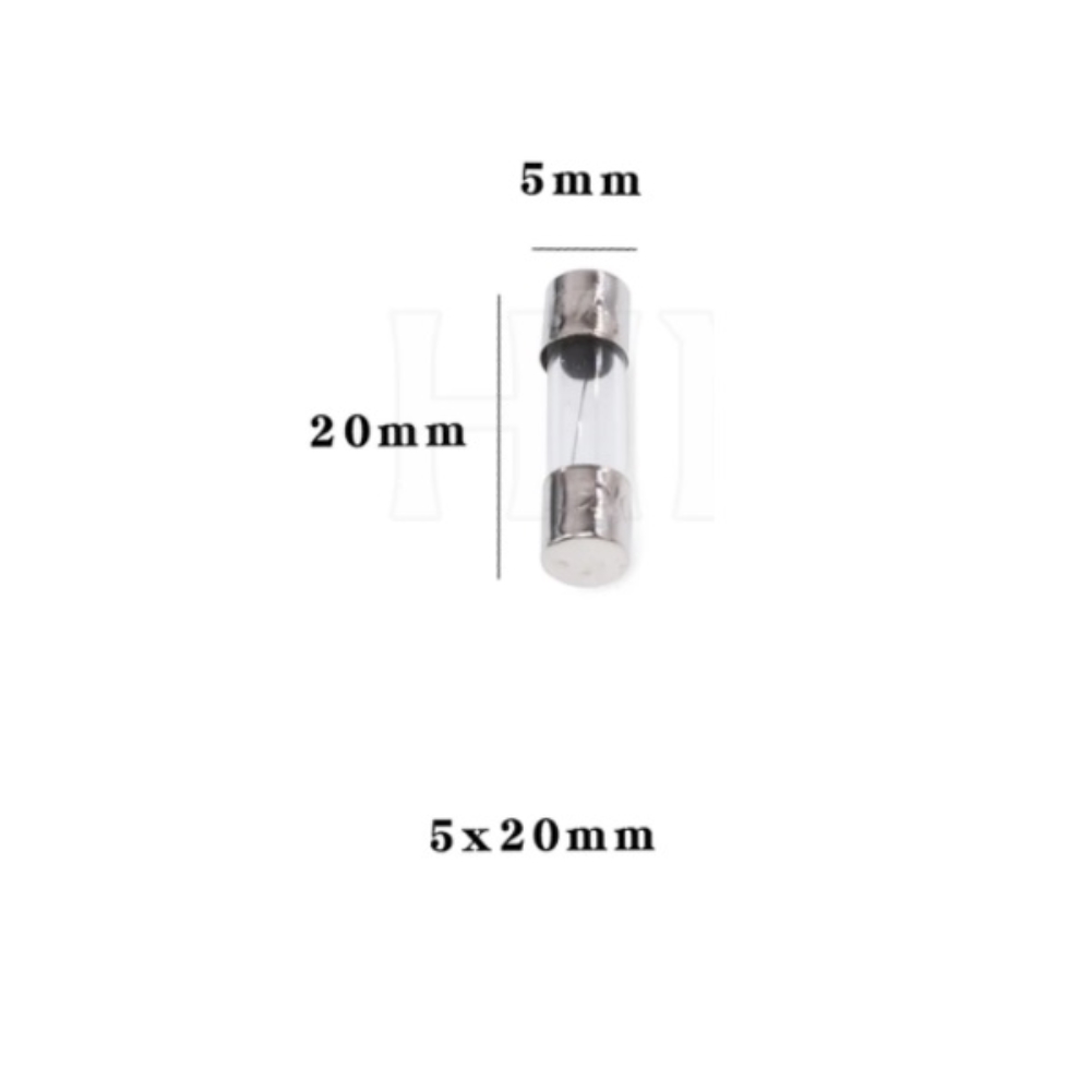 img Fusible de Vidrio Generico de 5x20mm 250VAC de 2.5Amp F0250A