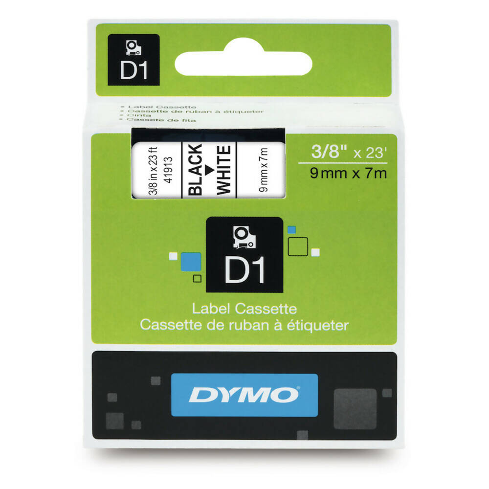 img Cinta Dymo D1 Labelmanager Standard Negro sobre Blanco 9mm x 7m 41913