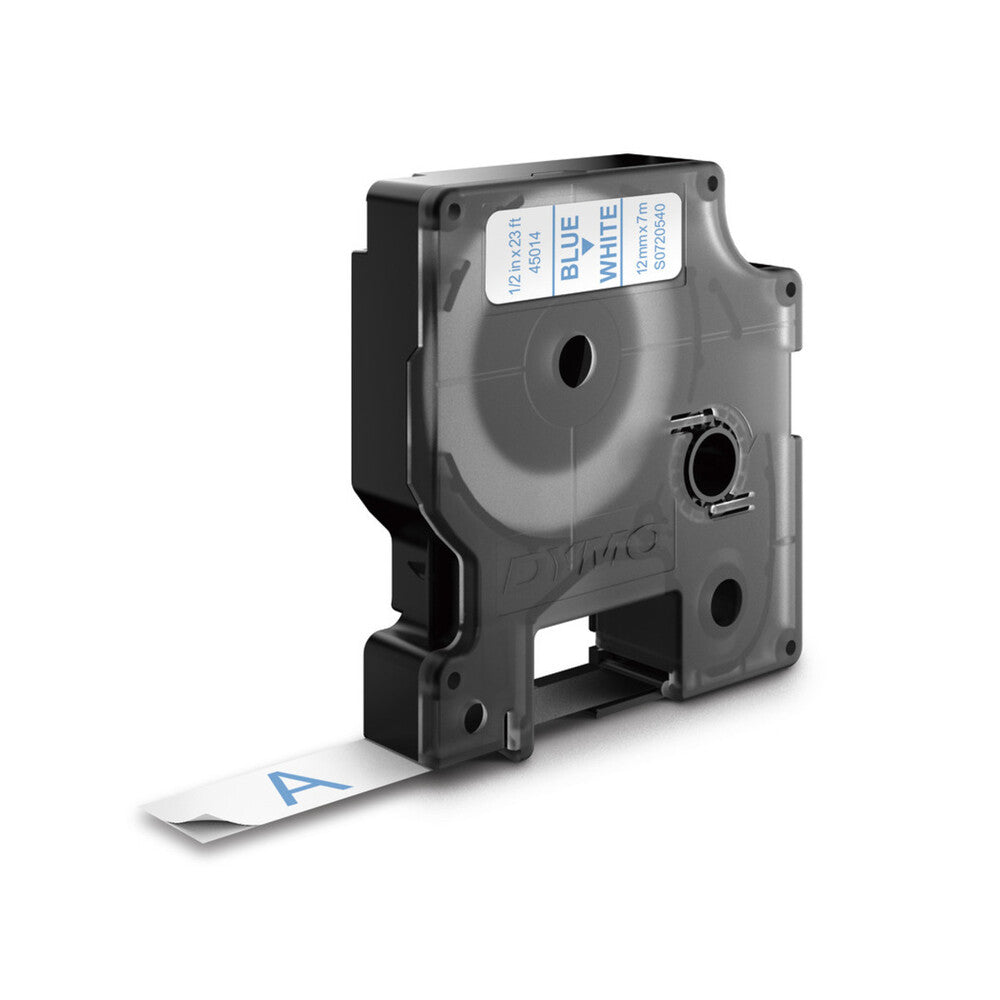 Cinta Dymo D1 Labelmanager Standard Azul sobre Blanco 12mm x 7m 45014