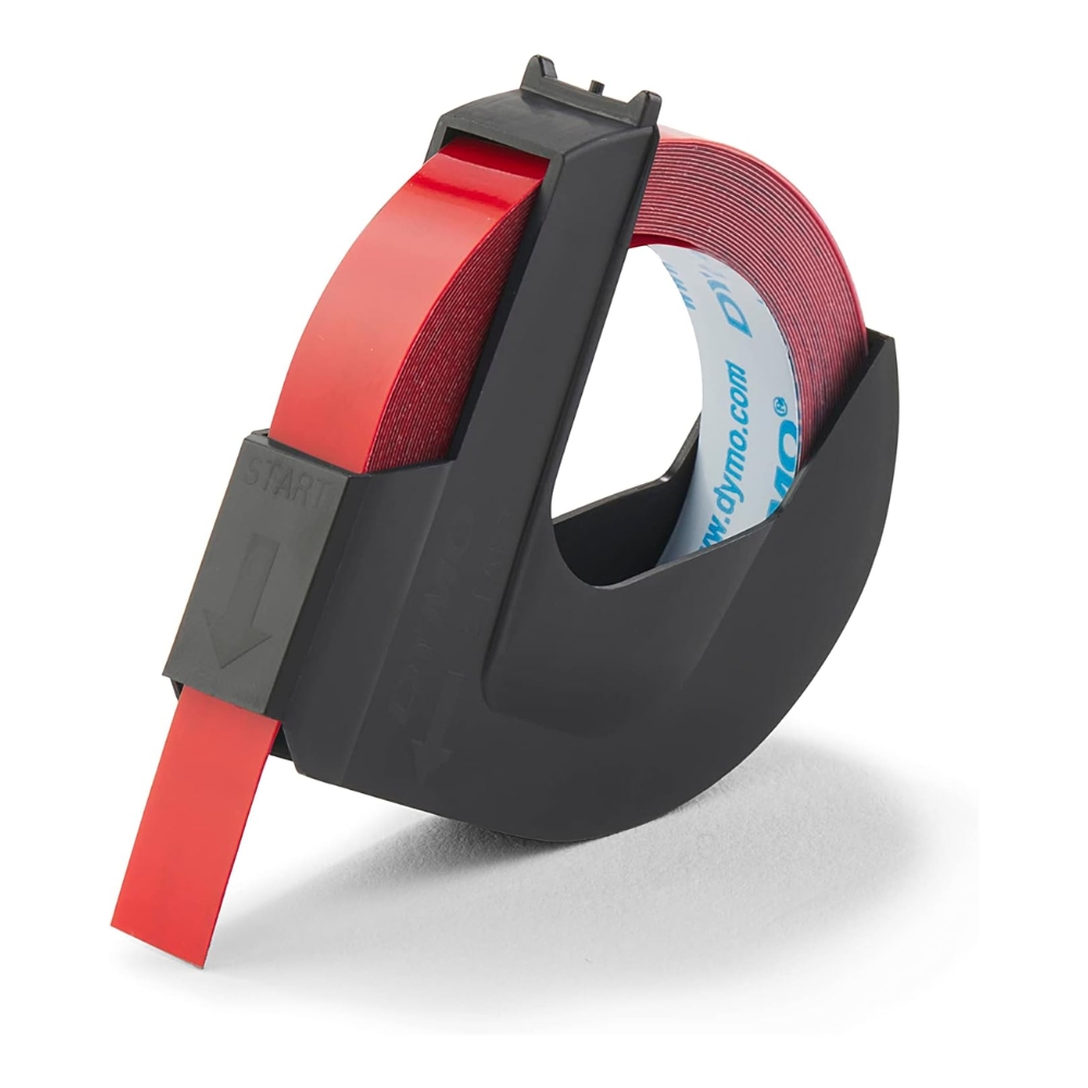 img Cinta Dymo Express Plastico Rojo 9mm x 3m 520102