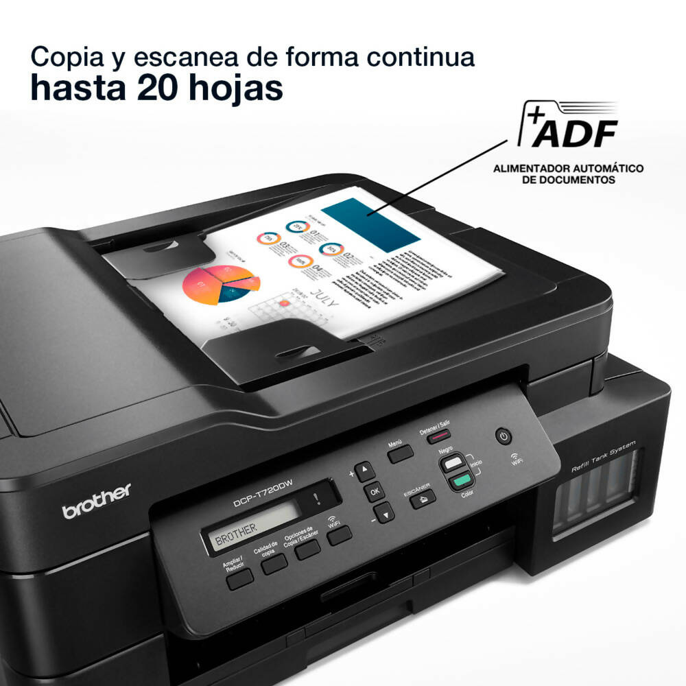 img Impresora Multifuncional Brother de Inyección de Tinta a Color DCP-T720W