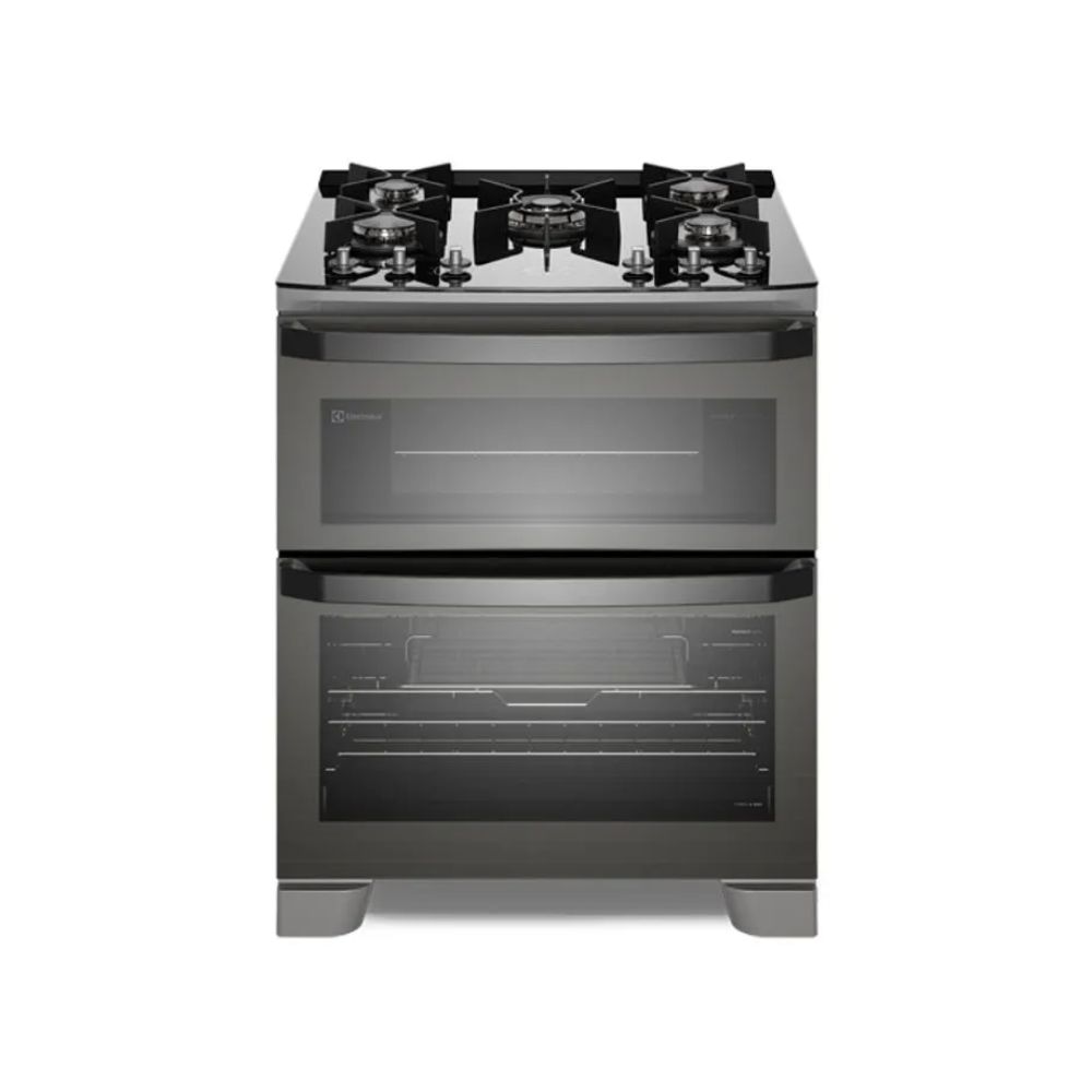 Cocina Electrolux con doble Horno de 5 Quemadores con Triple Llama 76Cm (FE5AD)