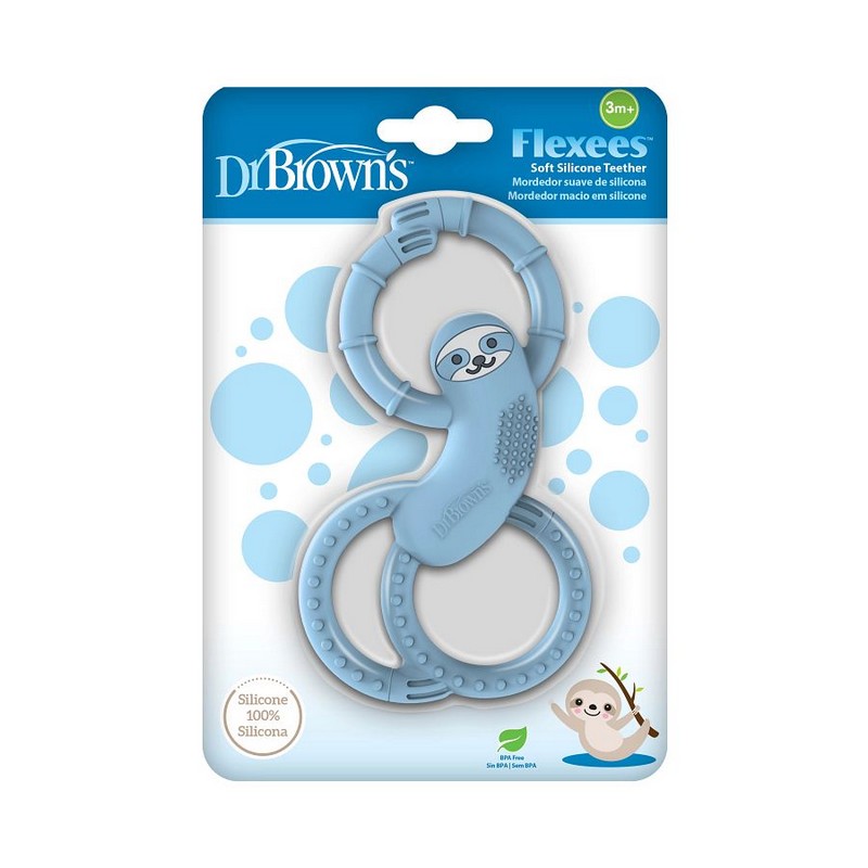 img Mordedor Flexible DR. BROWN'S Perezoso Azul TE011-INTL