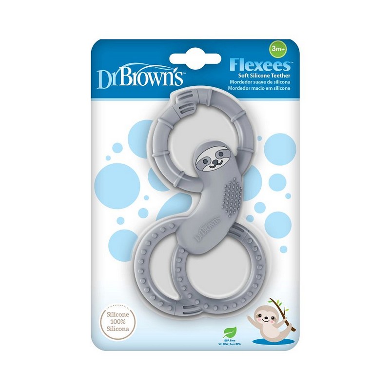 img Mordedor Flexible DR. BROWN'S Perezoso Gris TE012-INTL