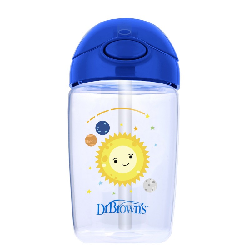 img Vasito con Bombilla Silicona DR. BROWN'S 12oz/350ml Color Azul TC21015-INTL(N)