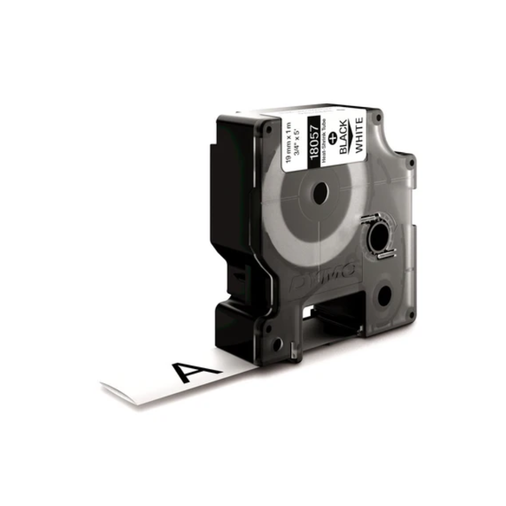 img Cinta Dymo Rhino Industrial Termocontraible Negro sobre Blanco 19mm x 1.5m 18057