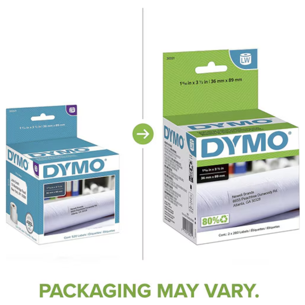 img Etiqueta Dymo Labelwriter 520 Piezas de 36mm x 89mm 30321