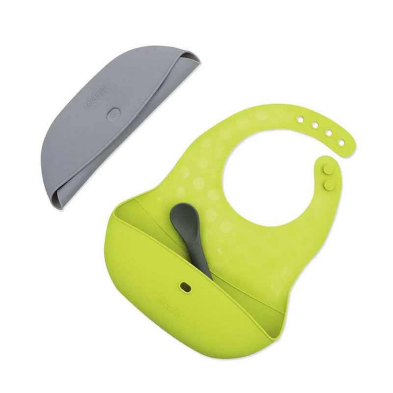 img Babero Siliconado BBLÜV Lime/Grey B0180-L