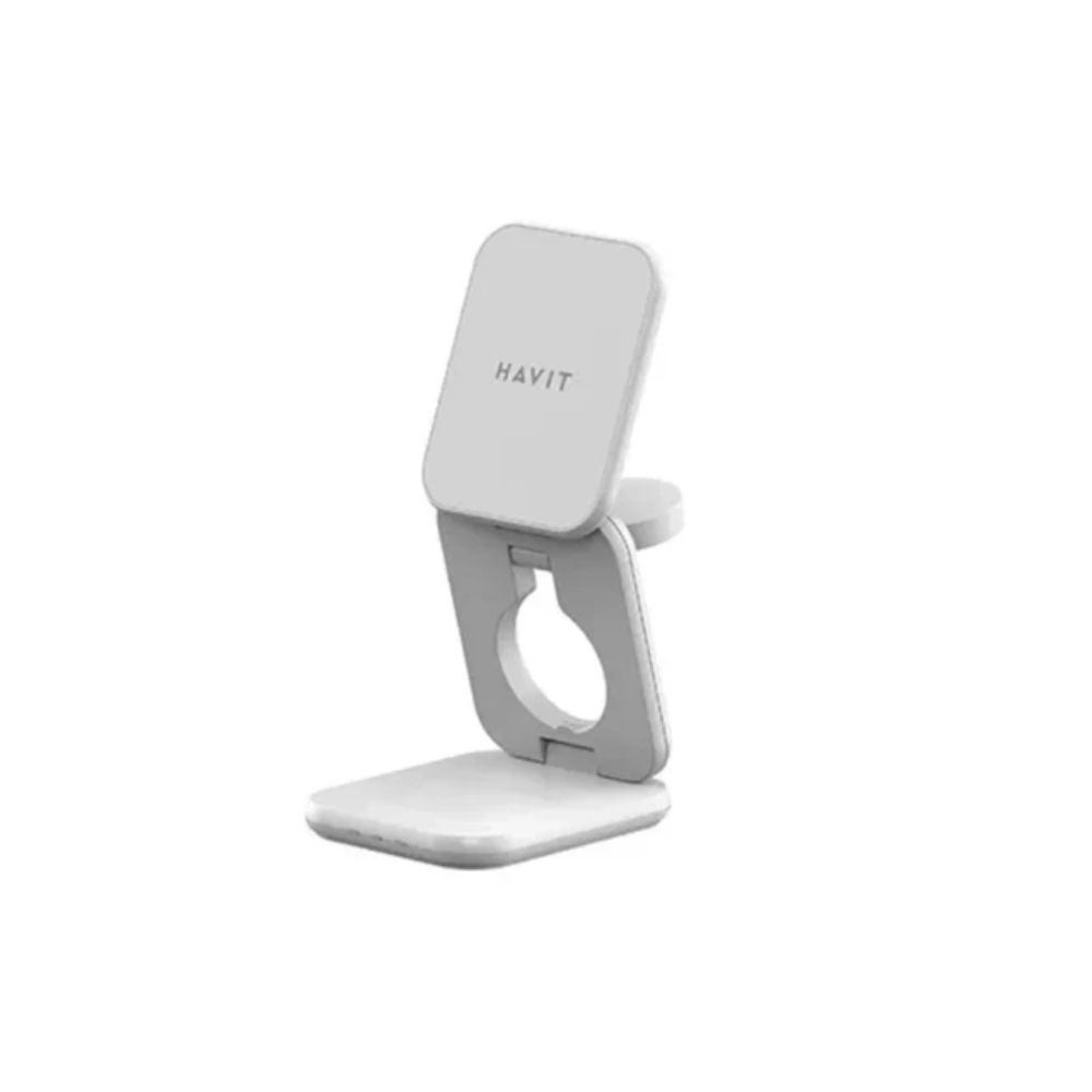 Cargador Inalambrico Havit 3 en 1 Blanco