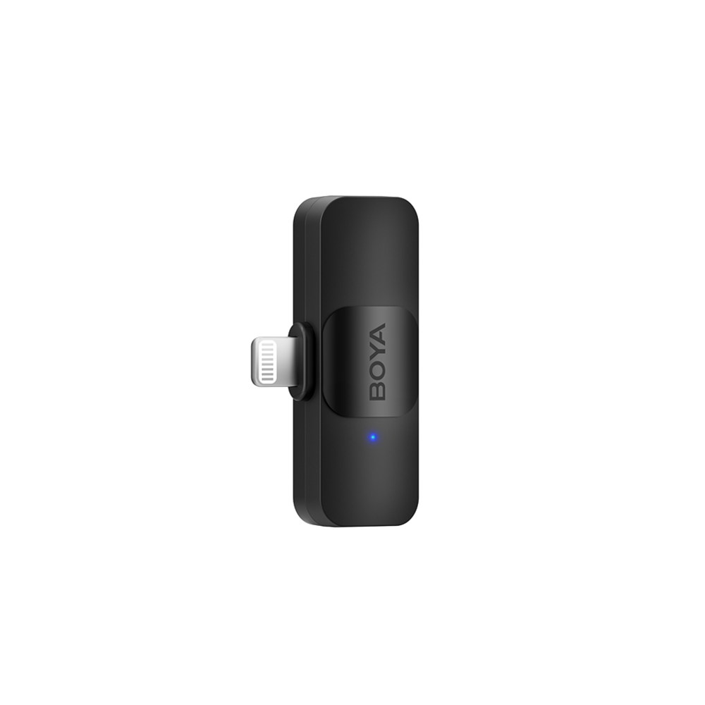 img Microfono Inalambrico Boya Puerto Lightning Ultracompacto y Portatil con 2 Microfonos Cancelacion de Rudio Alcance hasta 100m BY-V2 2.0