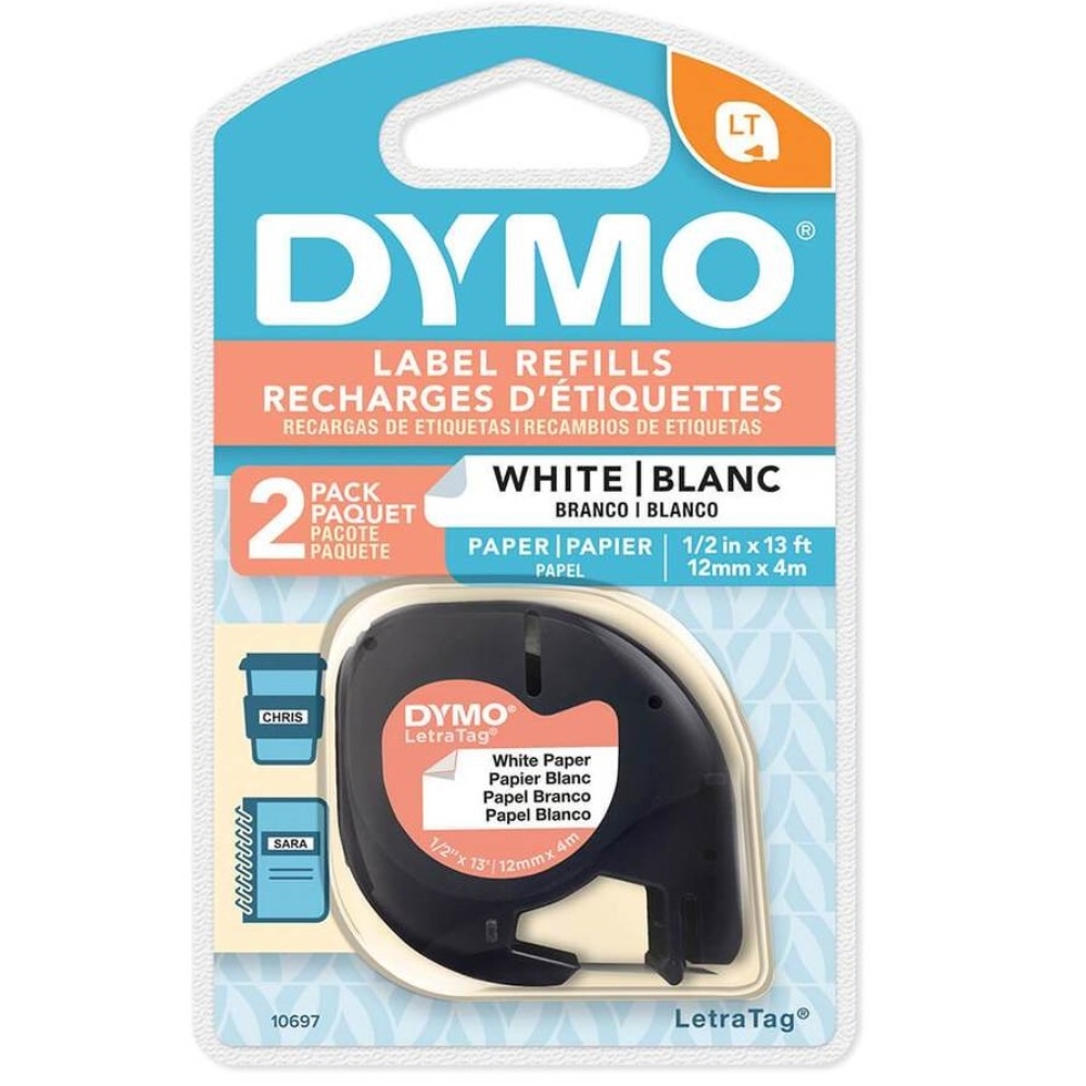 img Cinta Dymo Letratag Kit 2 Piezas Papel Blanco 12mm x 4m 931829-10697