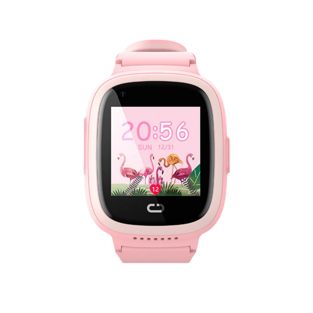 Reloj Havit con GPS y Camara HD Soporta 4G para video llamadas Resistente al Agua Boton de Emergencia y Monitoreo Remoto IP67 color Rosado GT-KW11 US-PINK