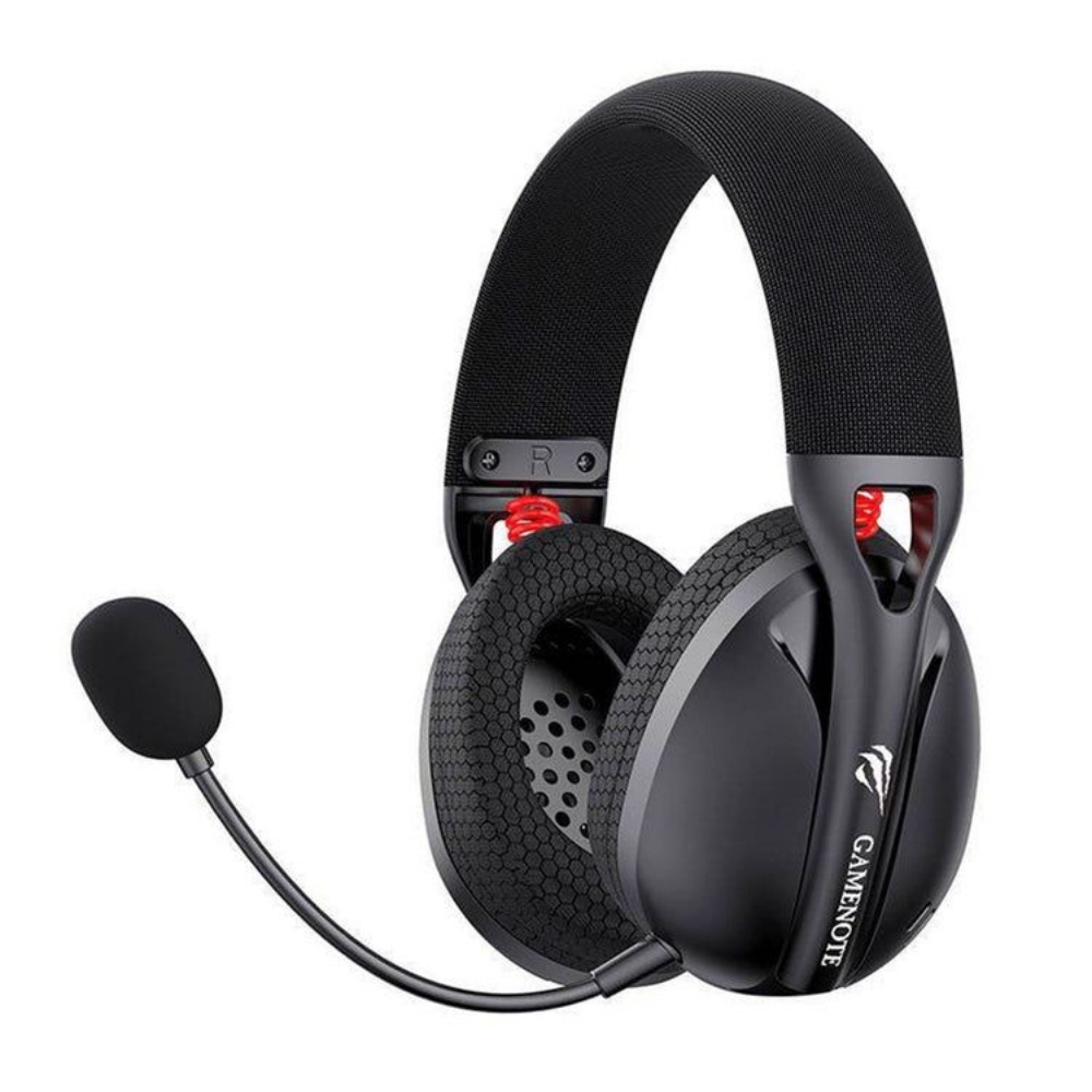 Audifonos Havit Gamer Inalambricos Bateria hasta 24 Horas en modo Bluetooth 20 horas en Modo 2.4GHz MIcrofono Desmontable Ultra Ligero color Negro Fuxi-H1-BK