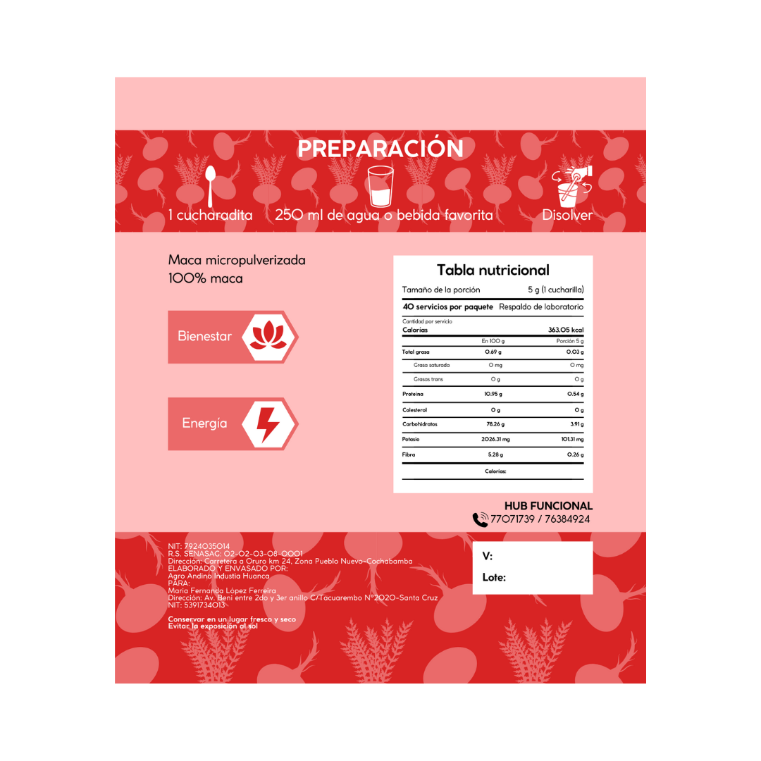 img Nutracéutico Maca Roja Suplementación Nutracéutica Hub Funcional
